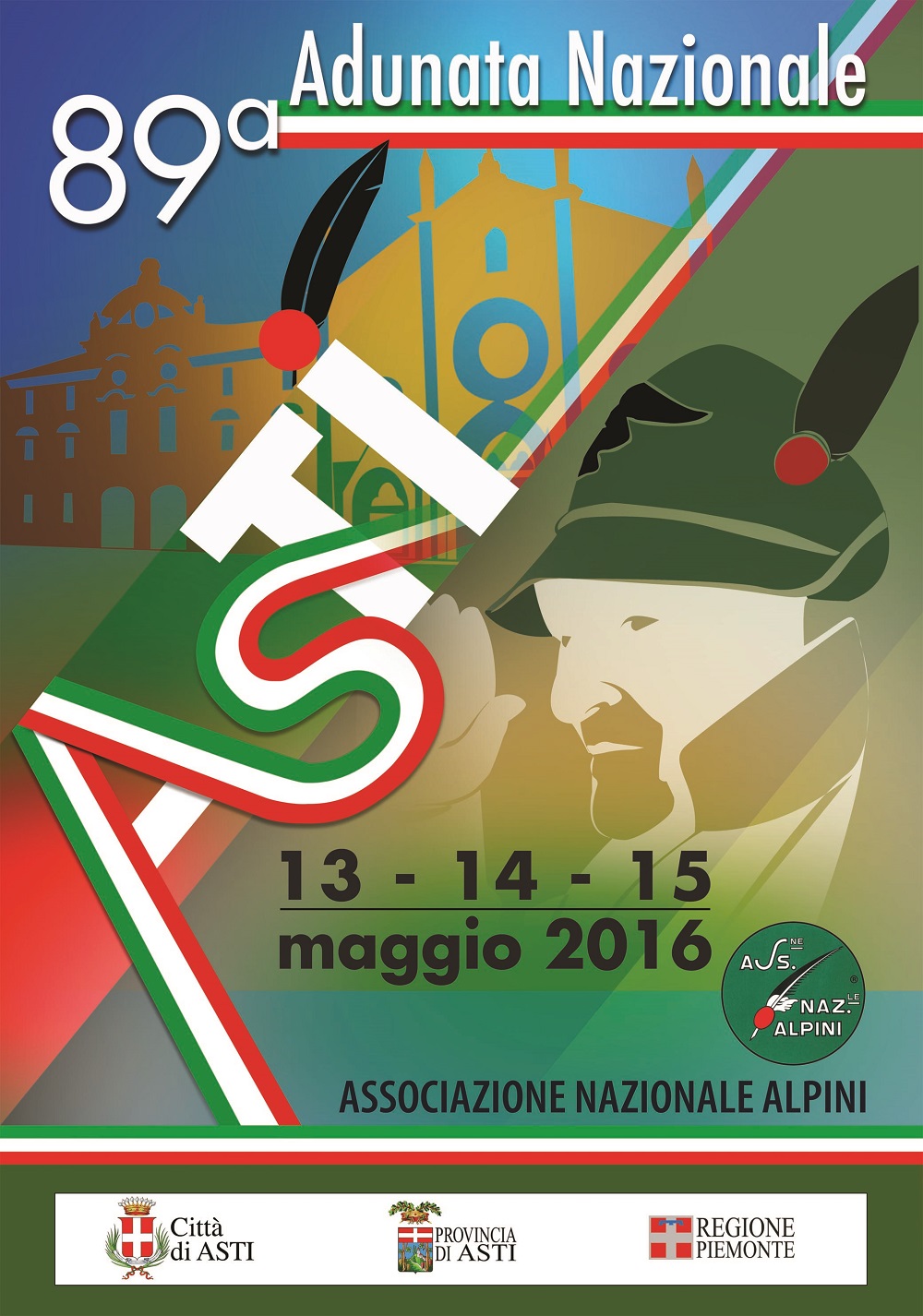 Locandina Raduno Alpini Asti 2016