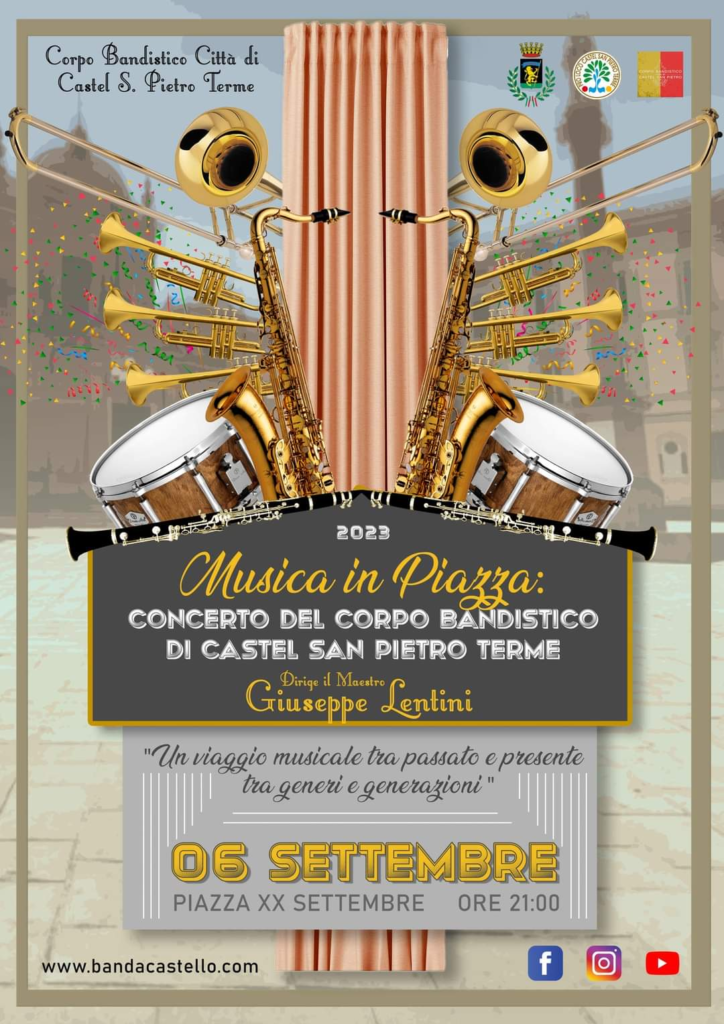 Locandina concerto banda Castel San Pietro 2023